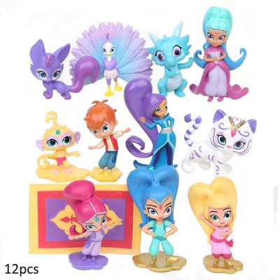 12stk / sett Skimmer og skinne Skimmer Shine Leah Zac Kaz Tala Nahal Figurer Leker Figur Collectible Modeller Dekor