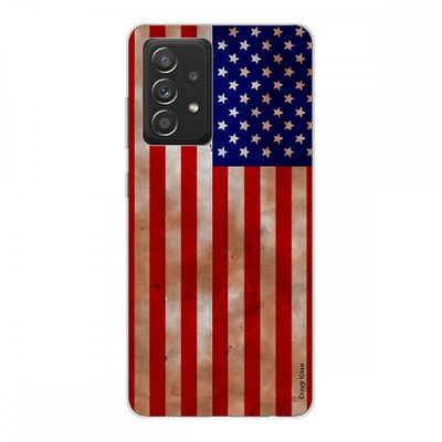 Crazy Kase Cover Til Samsung Galaxy A52 Soft Silicone 1 Mm, Flag USA