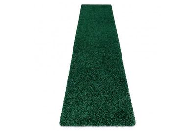 RugsX Tæppe, Runner SOFFI lurvet 5cm flaskegrøn - til køkkenet, korridorgangen grøn 60x200 cm