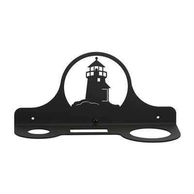 Village Wrought Iron Fyrtårn hårtørrer Rack Sort