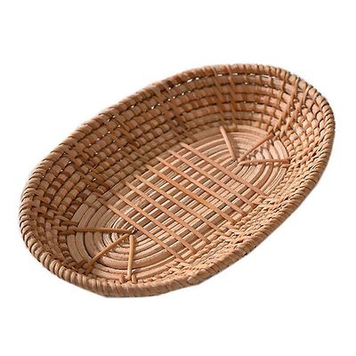 Vævet opbevaringskurv Rattan Brødkurv Frugtkurv servering kurve til Home Kitchen Desk Snack Diverse Organizer