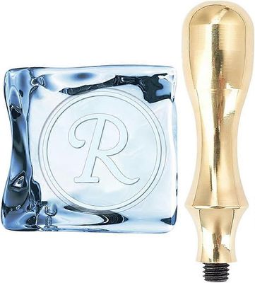 Kirjain R Ice Cube -leiman nimikirjaimet Jäämerkkileima irrotettavalla messinkimessinkipään leimasimella Cocktailien vaihto Viski Mojito -monogramm...