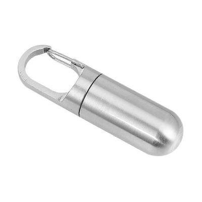 metallinen avaimenperä taskupillerikotelo am pm pillerilaatikko kannettava pillerilaatikko ulkona pilleripullo bullet injektiopullo lääkeannostelija