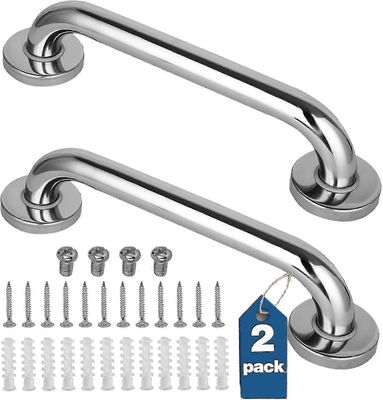2 Pack Dusj Grab Rail, rustfritt stål Baderom Grab Bar, Grab Bars Eldre For Bad 12 Inch