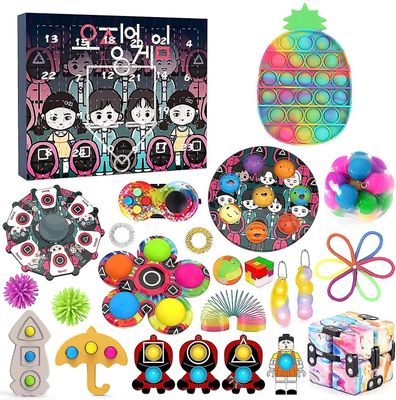 Mikasa Squid Game Calendar Toy Bag 2021, Med Poppet Pop-on-it Box Surprise Gave Style 4