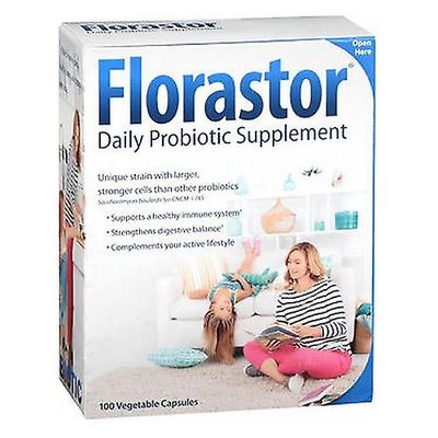 Florastor Daily Probiotic Supplement, 250 mg, 100 Caps (Pakke med 1)