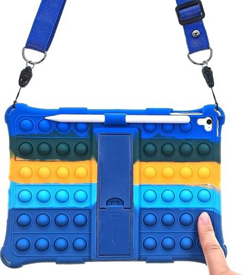 Pop It For Ipad Case Mini 6 2021 Kids Boys, Poppet Fidget Push Bubble silikonitablettikotelon kansi, jalusta, olkahihna, kynäpidike, joka on yhteen...