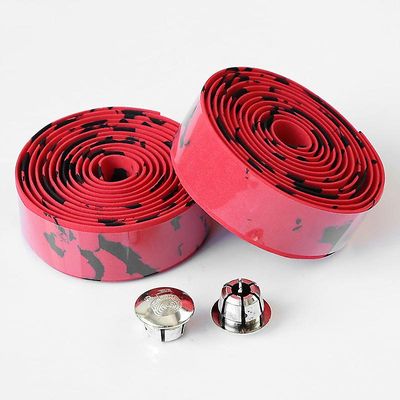 Varychmoo Cykel cykler Cork styr barer Grip Wrap Bånd Bånd Med 2 barer stik Sort rød