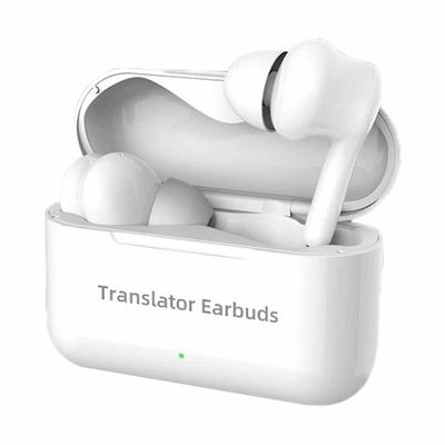 M6 Oversettelse hodetelefoner 127 språk Øyeblikkelig oversettelse Smart Voice Translator Trådløs Bluetooth Hvit