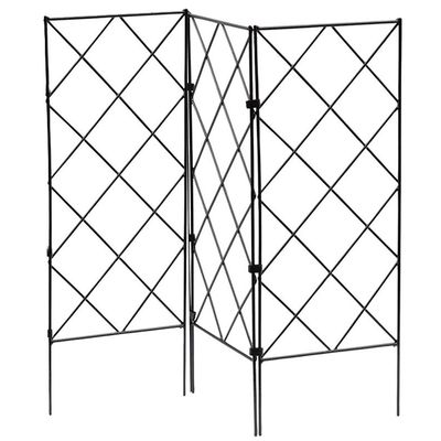 3kpl taitettavaa kasvikaari kiipeilysäleikkökehystä Puutarhakukkakasvi kasvaa tuki metalli rautasäleikkö seinä musta 3 Sheet