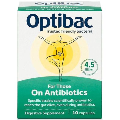 OptiBac antibiooteilla oleville kapseleille 10