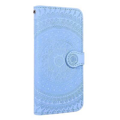 AIR Samsung Galaxy J3 (2017) Flower Flip Case Cover - Blå