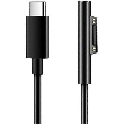 Surface Connect - USB-C-latauskaapeli, yhteensopiva Surface Pro 3/4/5/6/7:n ja Surface Laptop 3:n kanssa musta