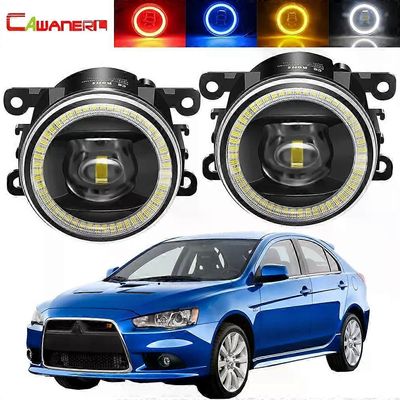 Koskee 2 x 40W auton LED-sumuvalokokoonpanoa Mitsubishi Lancer Sportback 2009-2018 Angel Eye DRL -sumuvalolle 4000LM 12V