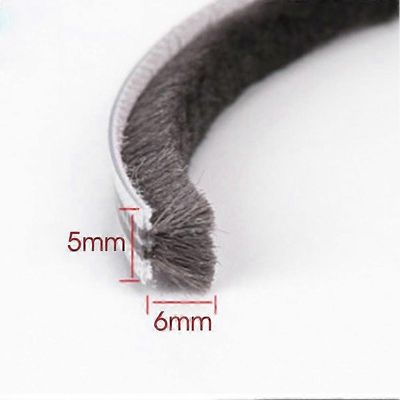 10m karvainen tiiviste harja paalu ovi ikkuna liukuva sääliuska vedon poissulkeja 5mm x 6mm (10M)