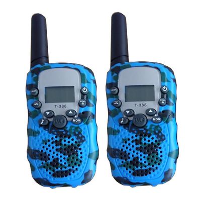 2kpl Radiopuhelimet Talkies 3 Kms Pitkän kantaman lapset Walky Talky Handheld Radio Lapsi Lelu Lahjat Sininen
