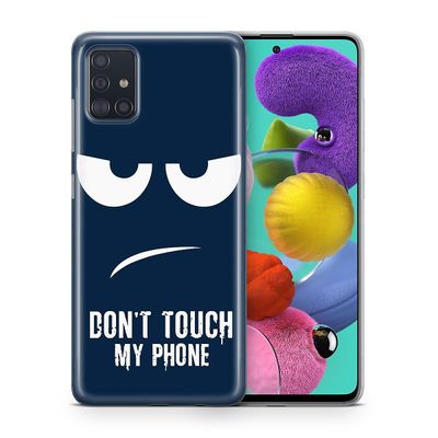 König Taske mobiltelefonbeskytter til Samsung Galaxy Note 10 Plus Case Cover Bag Bumper TPU Dont røre min telefon Blau