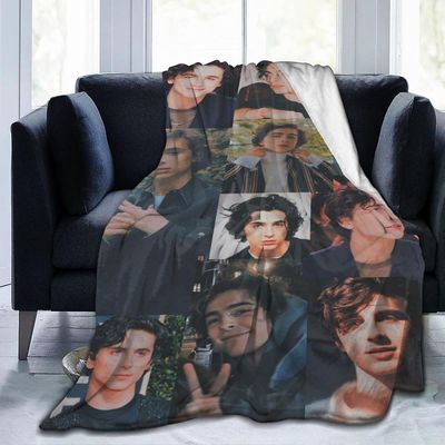 Kerota Erittäin pehmeä huopa Timothee Chalamet heittohuopa Pörröinen ja lämmin antistaattinen yksittäinen huopa pestävä heittopeitto ABD9389 50x40i...