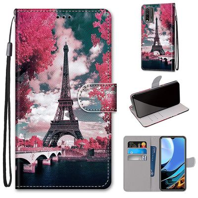Foxdock Kompatibel med Xiaomi Redmi 9t Eiffel i efteråret mobil etui