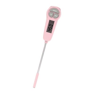 Kjøttolje digitalt termometer med LCD-skjerm øyeblikkelig lesingstermometer Rosa