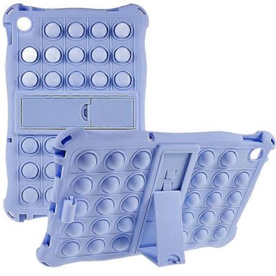 Yhteensopiva Lenovo Tab M10 (Gen 3) TB-328F Pop Fidget Toy Bubble Tablet Case Iskunkestävä silikonikotelo PC Kickstand Protective C Violetti