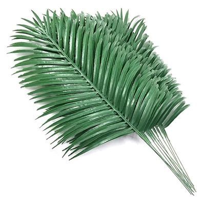 12stk kunstige palmeblader planter Faux Palm Fronds Tropical Palm Leaves Greenery For Leaves Hawai grønn
