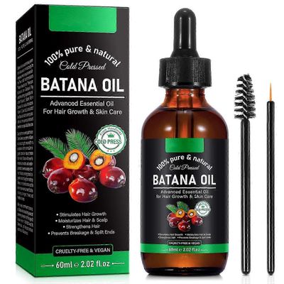 Batanaöljy, 100% puhdas ja luonnollinen hiusten kasvulle, poistaa kaksihaaraiset, lisää hehkua ja ravintoa kaikille hiustyypeille 3 kpl
