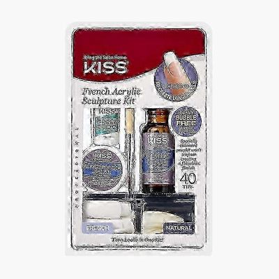 Kiss Kyss fransk komplett presse akryl spiker på spiker kit, 40 ea
