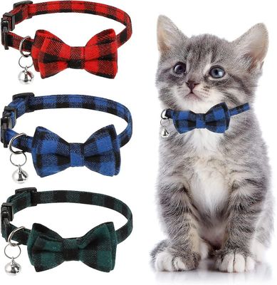 3 kpl kissan kaulus, kuristumista estävä kissan kaulus säädettävällä rusettikellolla 15-20cm kaulus