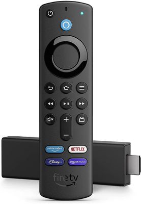 Amazon Fire TV Stick 4K med Alexa Voice Remote - 2021 (inkluderer tv-kontroller) Sort