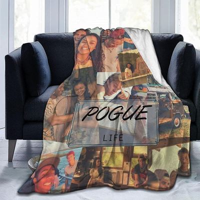 Ytre banker Myk, varm og komfortabel lett flanellsteppe for seng sofa sovesal kontor camping reiser -U73 50x40in 125x100cm