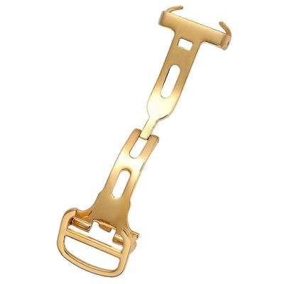 Ruostumattomasta teräksestä valmistettu kellon soljen vaihto 12 mm / 14 mm / 16 mm / 18 mm / 20 mm taitettava lukko Cartierille Golden 14mm
