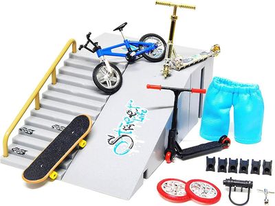 Sormiskootterisetti miniskootterityökaluilla ja sormilautatarvikkeilla Grip & Tricks Finger Scooter rullalautailijalle