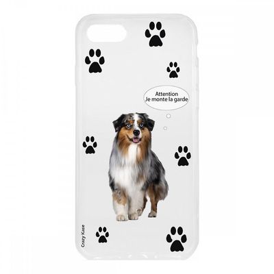 Crazy Kase Shell Til IPhone 8 I Soft Silicone, Australsk Shepherd Hund