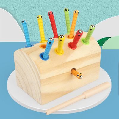 Mikasa Fange Insekter Spil Magnetisk Childrens Tidlig Uddannelse Intellektuel udvikling Træ Interactive Legetøj Den oprindelige træfarve