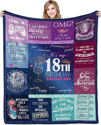 LINCMAN 18. syntymäpäiväkoristeet tytöille Lahjat 18-vuotiaille tytöille Huopa 18-vuotiaat syntymäpäivälahjat tytöille Teini-ikäinen 18. syntymäpäi...