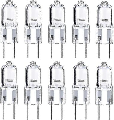 10kpl G6.35 halogeenilamput 2-nastainen 12v 35w, lämmin valkoinen 2700k, kattokruunuille, kiskovalaisille, maisemavaloille, pöytävalaisimille - JZ
