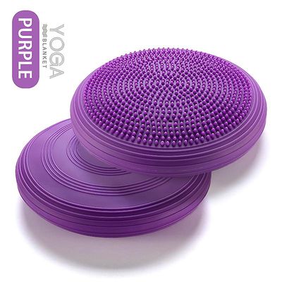 Yoga Balance Pude Luftpude Sports- og Fitnessprodukter Fysisk Massage Talje Twist Pad Fodmassage Bold Ankelmotionsudøver Lilla