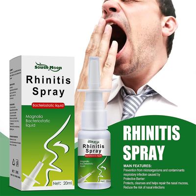 Rhinitis Spray Nasal Behandling Naturlig Hurtig Lindring Nysen Bihulebetændelse Snorken