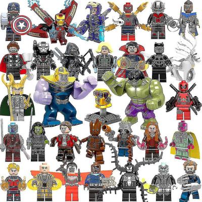 32 stk Marvel Avengers Super Hero Tegneserie Minifigurer Dc Minifigur Gave til børn Shytmv