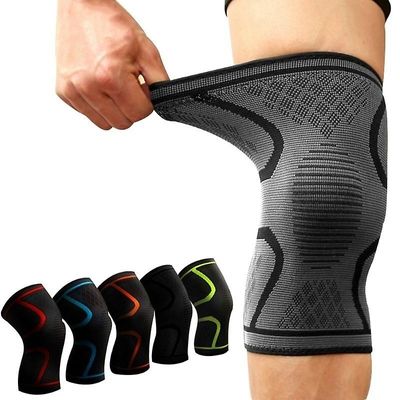 Jying 1pc Fitness Running Cykling Knee Support Seler Elastisk Nylon Sport Kompression Knee Pad Beskyt knæet Orange L