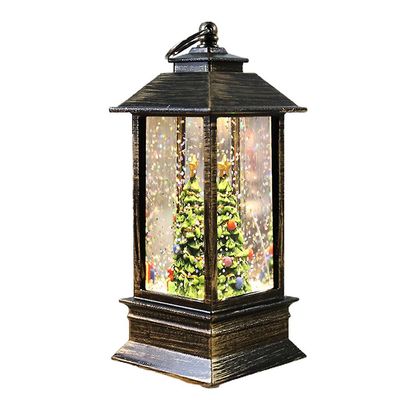 Christmas Snow Globe Lantern LED Light Water glitrende Santa Night Lamp Decor 3