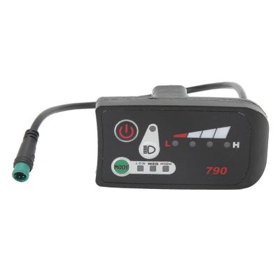 Electric Bike Led Power Display -paneeli Sähköpyörän muokkausnäyttömittari vedenpitävällä 5p-urospistokkeella 22,2 mm: n ohjaustangolle 36V