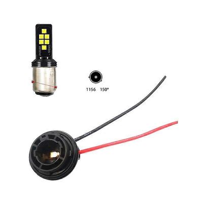 2kpl 1156 polttimon pistorasia BAU15S BA15S lampunpidike PY21W P21W sovitinliitin johdolla suuntavilkkuvalon perusauton lisävarusteita varten 2PCS ...
