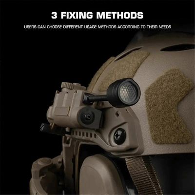 Kypärävalaisin IR- ja taskulampulla värivalo strobovalo kuulokkeet IFF-lisävalo ulkoiluun oliivi