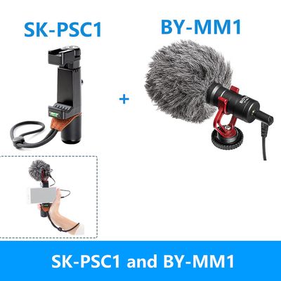 Boya kondensator haglgevær mikrofon Professional Studio Mini Mic med stødmontering til Iphone Android PC DSLR kamera Vlog-optagelse MM1 og SK-PSC1