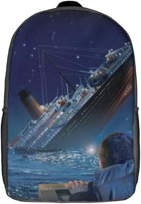 Dciustfhe Titanic Reppu Koululaukku Reppu tytöille Pojat Reput Suurikapasiteettinen lasten reppu Kaksinkertainen vetoketju Hengittävä muotoilu Kevy...