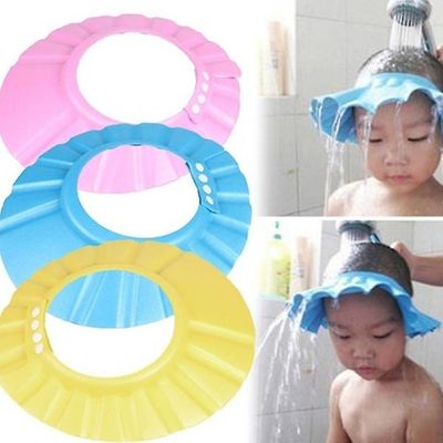 1 stykke justerbar Baby Kids Kids Shampoo Bad Bad Cap Hat Shampoo Shampoo Blå