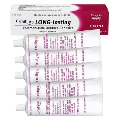 Cushion Grip -termoplastinen proteesiliimavoide Comfort Strong Hold -proteesiliimivoide tekohampaille 5pcs