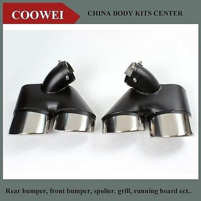Bolongking 2PCS/SET W211 E240 E280 E260 quad eksos dual outlet rustfritt stål eksos lyddemper tips for Benz (passer w211)